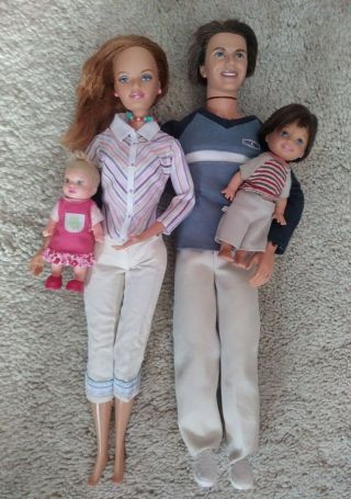 Rare Htf Barbie Happy Family Birthday Alan And Ryan Midge And Nikki
