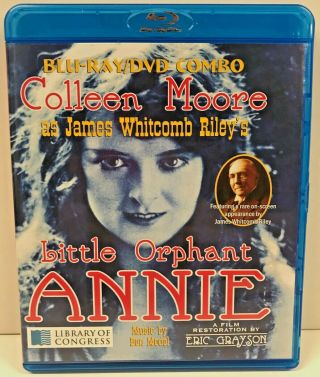 Little Orphant Annie,  Blu - Ray,  Dvd Combo Set,  Colleen Moore - Rare