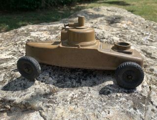 Antique Toy Cast Metal Army Tank Wwi With Rubber Wheels