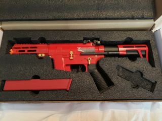 Rare Nemesis X9 [in Red With Gold Accents] Electric Airsoft Rifle (caribine/smg)