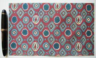 Antique Chintz (Printed Cotton) Textile Fragment - Circle/Diamond Pattern 2