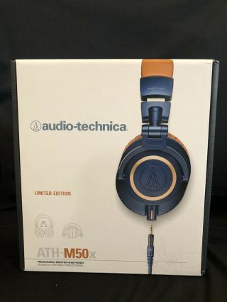 Audio - Technica Ath - M50x Rare Limited Edition Blue/tan Professional Headphones