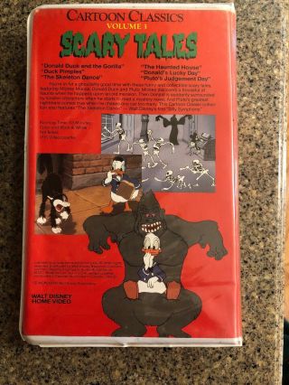 1983 Walt Disney Home Video on VHS Cartoon Classics Scary Tales volume 3 RARE 2