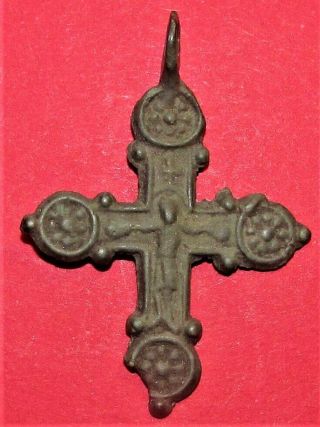 Ancient Bronze Rare Cross Kievan Rus 