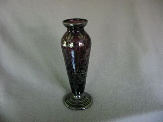 Vintage Amethyst W/silver Overlay Bud Vase
