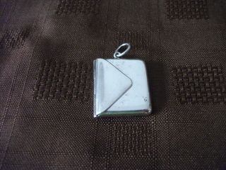 Solid Sterling Silver Envelope Style Postage Stamp Box For A Chatelaine