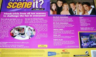 FRIENDS SCENE IT? DVD TRIVIA GAME 100 COMPLETE & PERFECTLY SO VERY RARE 2