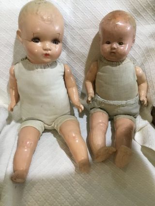 2 Very Vintage Compo,  Composition Baby Dolls 20”