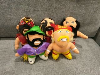 Wwf Japan Plush Toys 1990s Hulk Hogan Randy Savage Lod Earthquake Rare Wwe