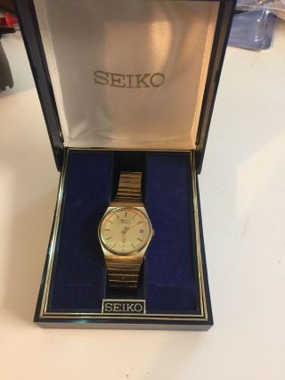 Vintage Seiko Quartz Watch And Box