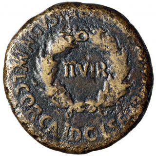 Rare & Large First Roman Emperor Coin Of Augustus Certified Bilbilis Spain Big