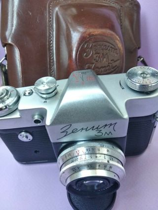 Soviet Collectible Zenit 3m 35mm Slr Camera Lens Industar - 50 Rare 50 Years Ussr