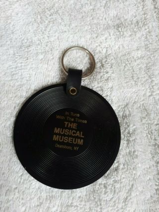Rare Vintage The Musical Museum Deansboro,  Ny Record Key Chain