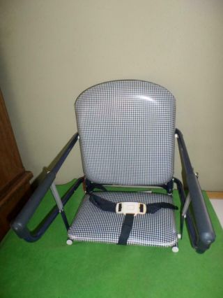 Graco Tot Loc Chair Portable Fold Easy Storage Blue Rare Seat Belt