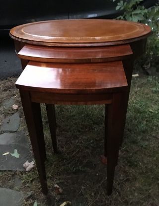 Brandt Of Hagerstown Maryland Mahogany Nesting Tables