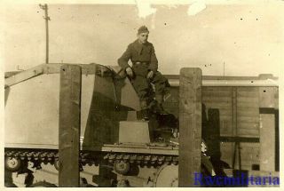 Rare German Marder Iii Tank Destroyer Loaded On Railway Car; Italy