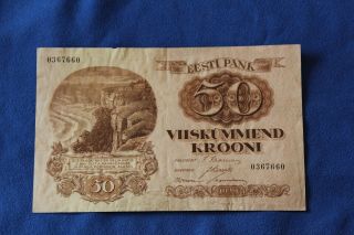 Estonia 50 Krooni 1929 P.  65 Rare - - Many More Baltics,  Finland