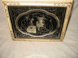 Antique Vintage Victorian Silhouette Jewelry Box