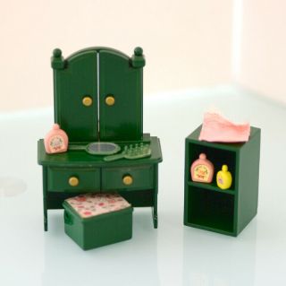 Sylvanian Families Vintage Green Mirror Stand Set Calico Critters Epoch Rare