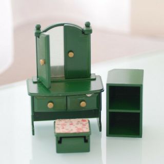 Sylvanian Families VINTAGE GREEN MIRROR STAND SET Calico Critters EPOCH Rare 2