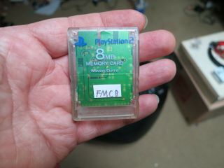 Fmcb On Rare Transparent Official Sony Memory Card.  Mcboot Ps2 Playstation2