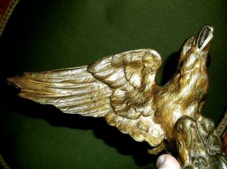 Fine Antique 19th C Victorian Rare Gilded Bronze Eagle Bird Pocket Watch Holder
