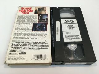 Return of the Living Dead,  Part II/2 (VHS,  1987) Rare 1st Lorimar Zombie Horror 2