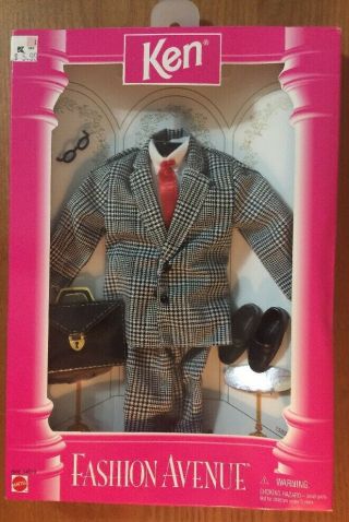 1996 Nrfb Ken Fashion Avenue Plaid Suit