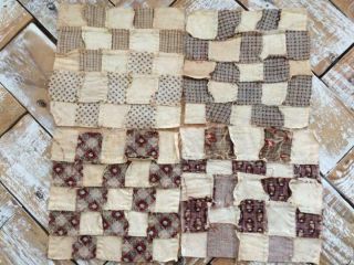 Back In Time Textiles 4 Antique early to mid 1800 ' s Quilt blocks doll quilts 2