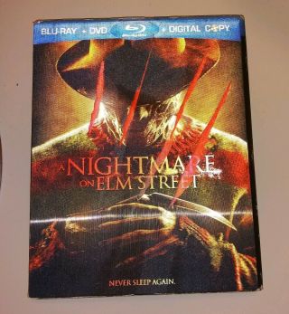 A Nightmare On Elm Street (blu - Ray / Dvd) W/rare 3d Lenticular Slipcover Freddy