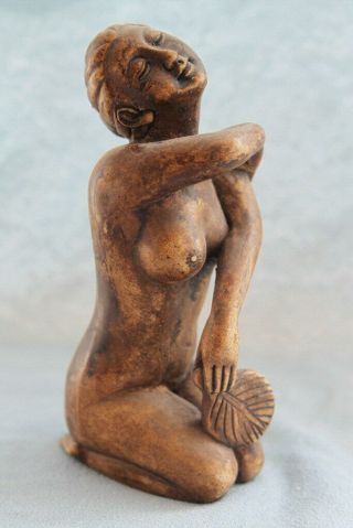 Collectable Decor Rare Alabaster Carved Beauty Naked Exquisite Auspicious Statue