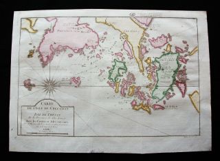 1754 Bellin: Map Of Asia,  China,  Zhoushan Or Chusan,  Zhejiang,  Chekiang