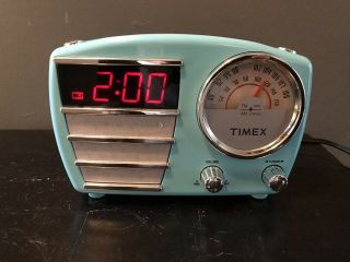 Rare Tiffany - Blue Color Timex Alarm Clock Am/fm Radio T247l