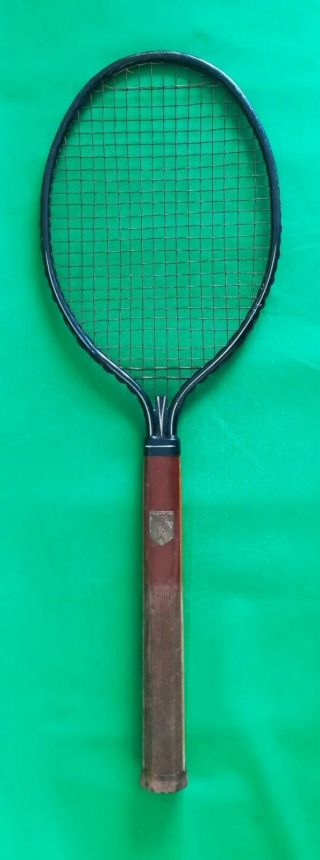 Antique Extremely Rare Dayton Model 2 Tennis Racket With Dampener C.  1926
