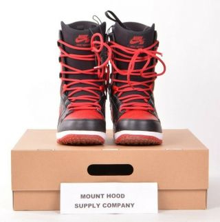 2014 Mens Nike Sb Vapen Snowboard Boots Rare 7 Black Red 100 Authentic