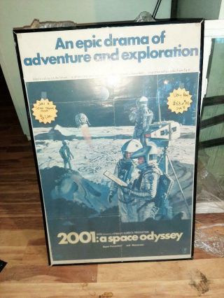 2001: A Space Odyssey 1968 Mgm 70mm " B " Style 1 Sheet Very Rare