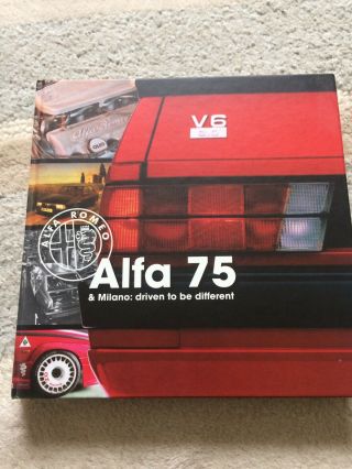 Alfa Romeo 75 & Milano Driven To Be Different Rare Hard Back Book