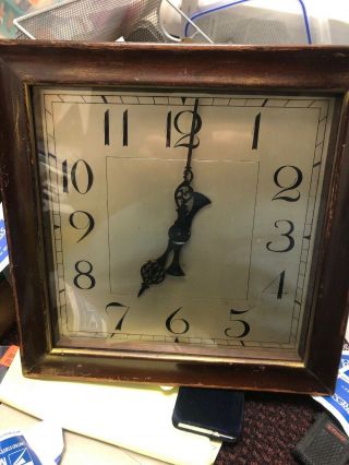 Rare 1930s Waltham 8 Day Wall Clock.  Art Deco Gorgeous And Uber Rare