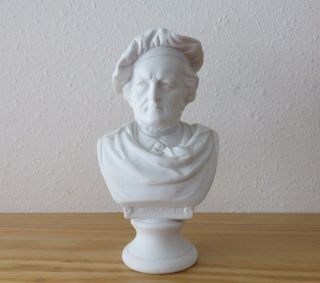 Antique Bisque Parian Bust Of Opera Composer Richard Wagner