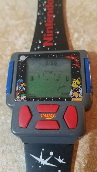 Nintendo Rare Vintage M.  Z.  Berger Starfox Lcd Quartz Game Wrist Watch 1993