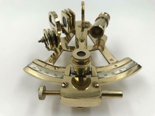 5 " Solid Brass Sextant Nautical Instrument Astrolabe Ships Maritime Gift
