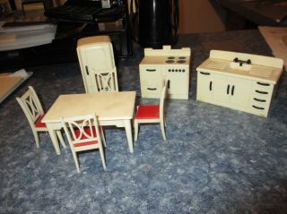 Renwal 8 Piece Kitchen Vintage Dollhouse Miniature Furniture Plastic