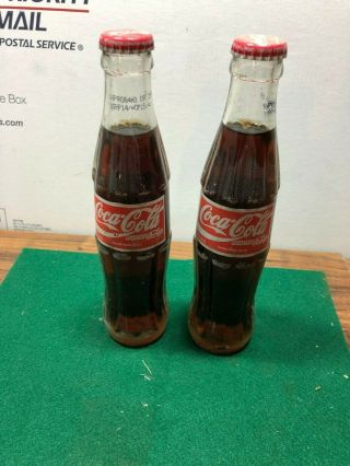 2 Very Rare Coca - Cola Bottles Sri - Lanka 175 Ml 1996