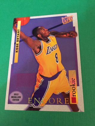 Kobe Bryant Rookie 1996 - 97 Fleer Ultra Gold Medallion Encore Rare Insert Card