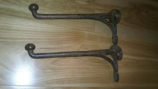 Vintage Antique Cast Iron Shelf Brackets 7 1/2 In.  Barn Find Rustic Decor