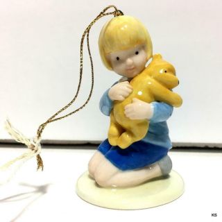 Rare Christopher Robin & Winnie the Pooh Porcelain Disney Ornament Classic Pooh 2