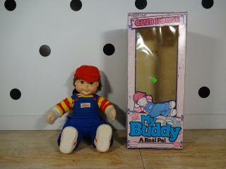 Vintage Hasbro Playskool My Buddy Doll Brown Hair Brown Sleeping Eyes W/ Box