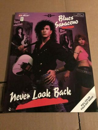 Blues Saraceno Never Look Back Guitar Tab Tablature Book Rare W/ Poster