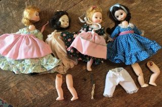 Vintage Madame Alexander - Kins Dolls W/clothes Parts/repair