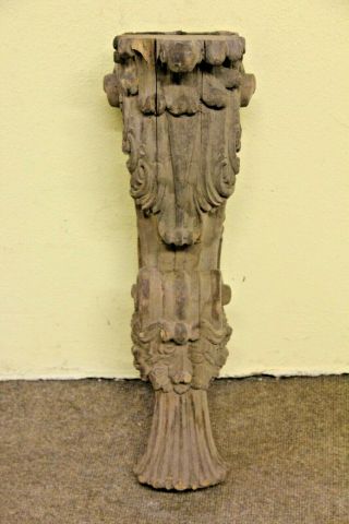 23 " Hand Carved Wooden Gothic Fancy Leg Carving